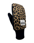 Leopard print KO Mitt snowboard glove by Eivy with Primaloft Gold Insulation and Hipora 10k waterproof inserts for snowboarding.