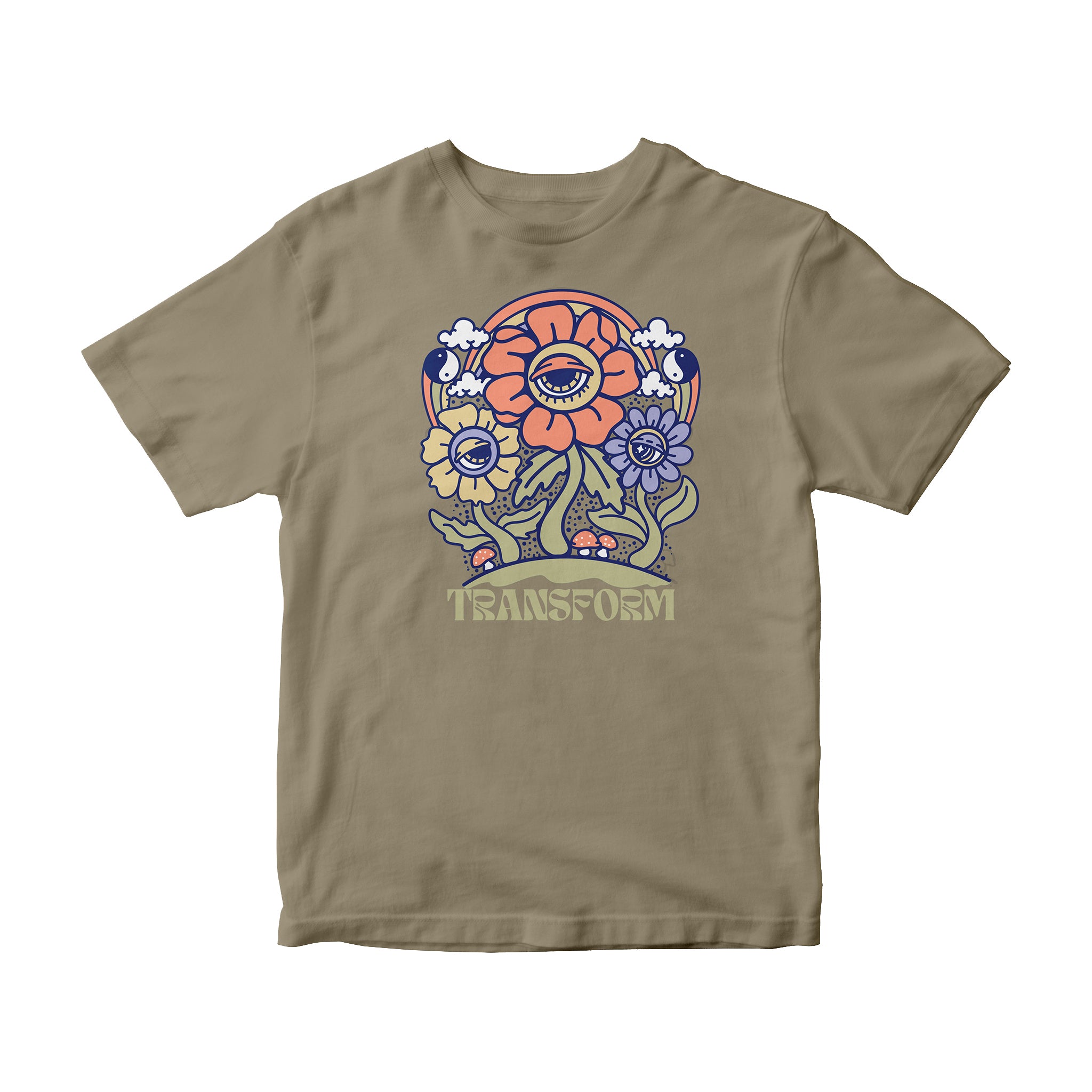 The Stoned Flower Tee Tan